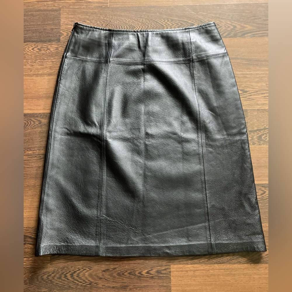 Tribeca Black Leather Skirt - Vintage 8P